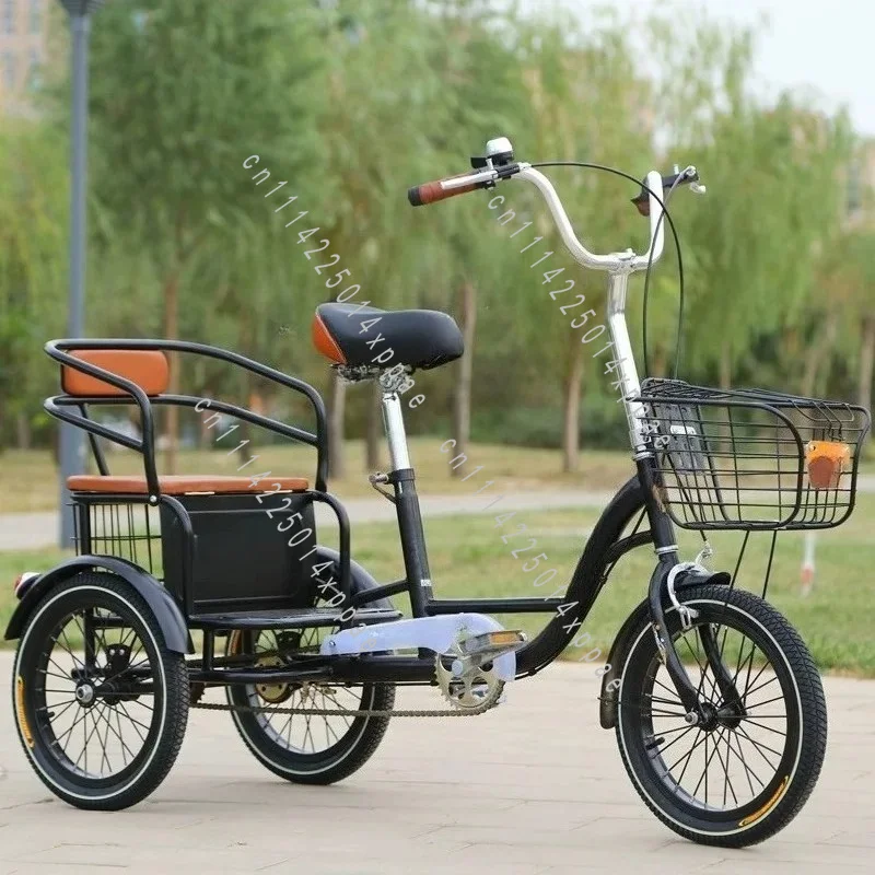 Human Tricycle Elderly Pedal Scooter Light Small Self-propelled Bicycle Elderly Pedal Tricycle
