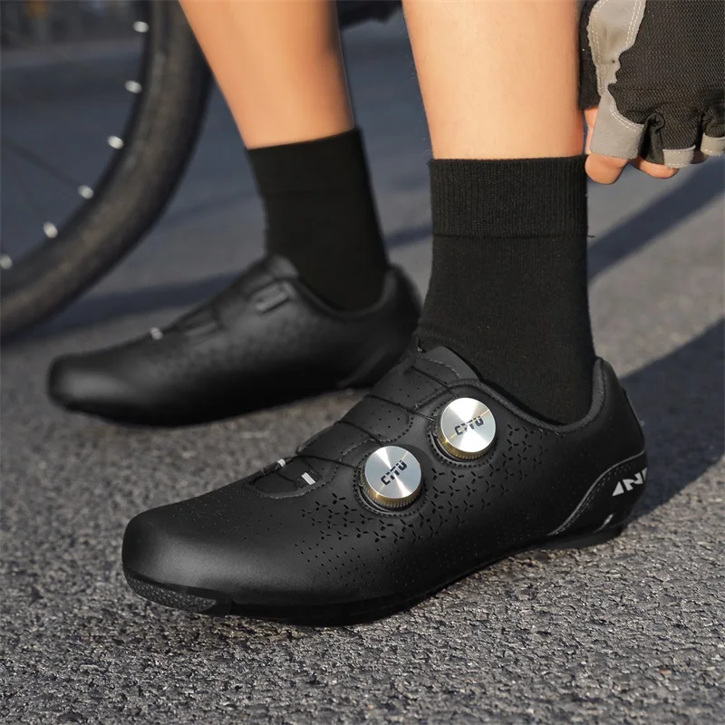 Herren Fahrradschuhe Radsport Schnellverschluss-Schuhe MTB Rennrad Unisex Profi-Rennschuhe Modische Gummi-Flachschuhe – Detail 24