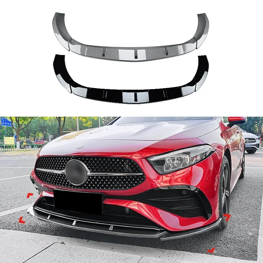 Suitable for Mercedes-Benz A-Class W177 A180 A200 A35 AMG 2023+ Front Bumper, Front Lip, Front Shovel Exterior Modification