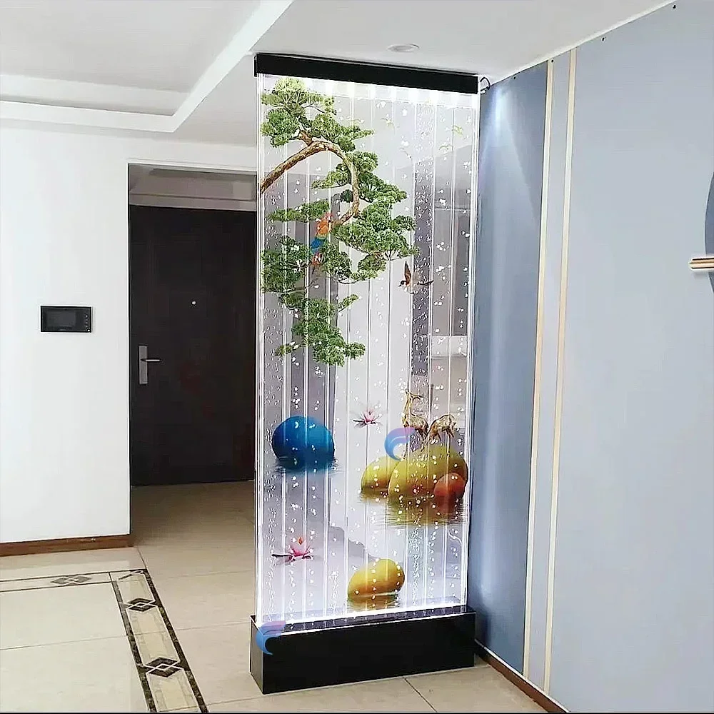 

acrylic dancing flower pattern water wall bubble panel