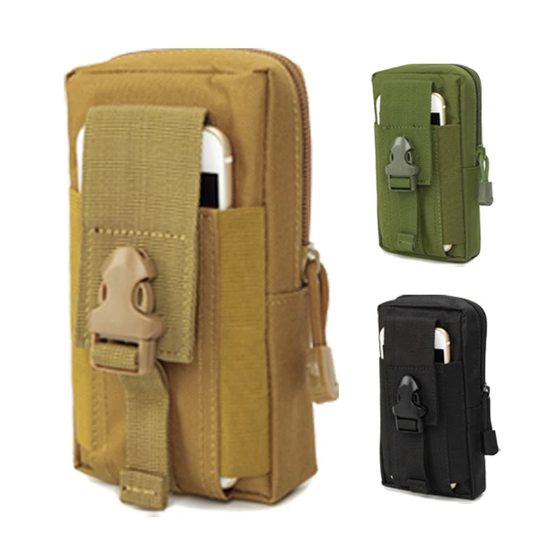 Nuovo arrivo uomo verde Tactical Molle marsupio tasca per telefono militare marsupio marsupio da corsa borse da campeggio da viaggio Soft Back