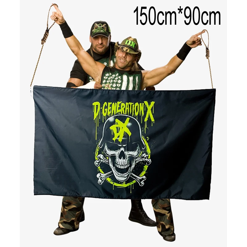 D-Generation X skull Single Sided Flag DX Logo Flag 150cm*90cm Win Craft