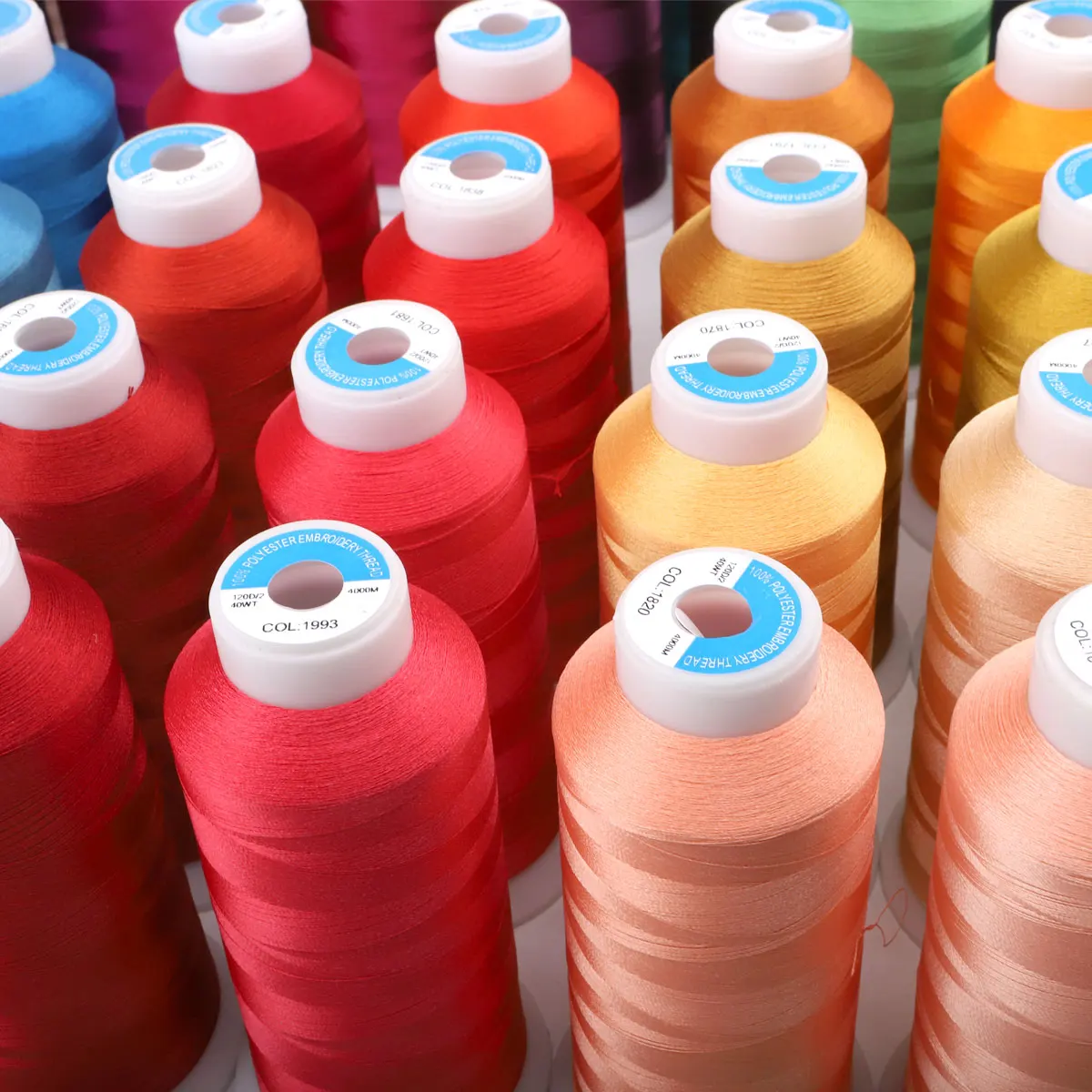 New 40 Weight 120D/2 Polyester Embroidery Thread 4000 Meter Brother Singer Household Industrial Machine 80 Ｍadeira Colors Choice