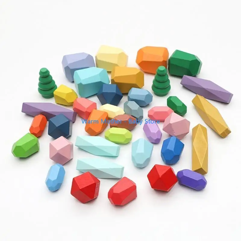 

Wooden Stacker Puzzle Educational Balancing Activities Toy for 3 + Years 57QE