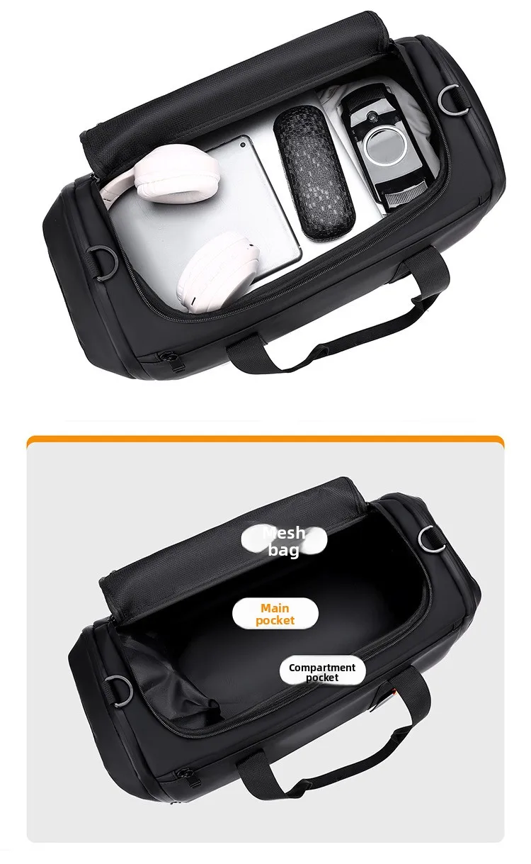 New Casual Sports and Fitness Bags, Dry and Wet Separation Hand-held Travel Bags, Independent Shoe Compartments, Crossbody Bags