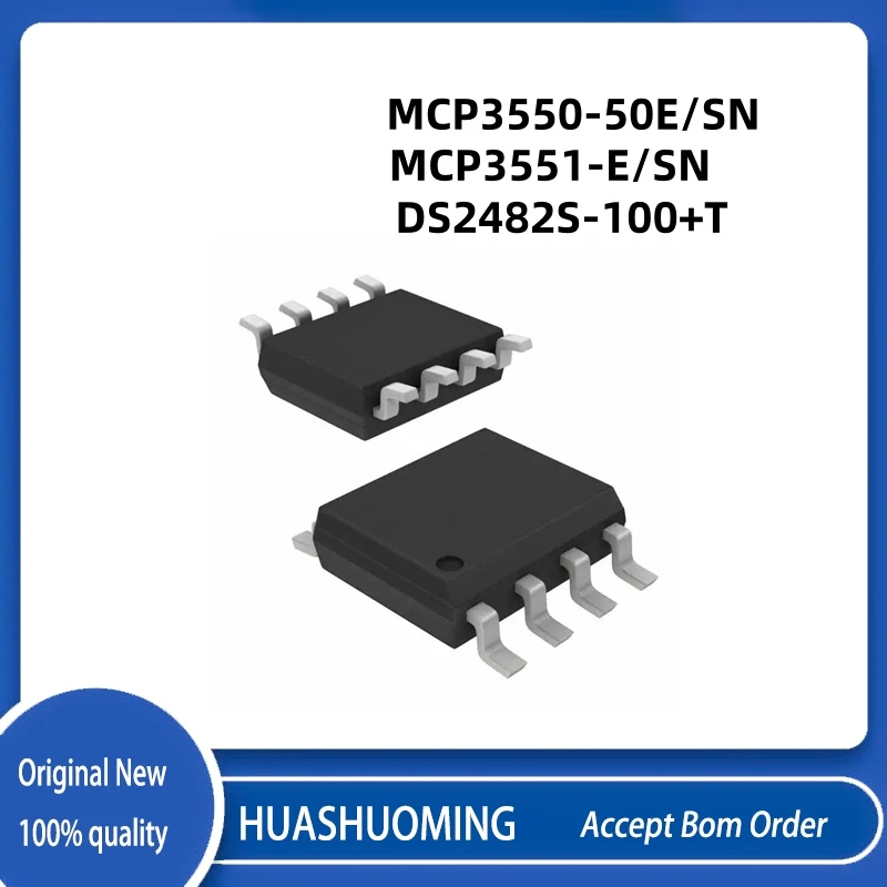 10pcs/lot   DS2482 DS2482S-100  DS2482S-100+T   DS2482S    MCP3550-50E/SN     MCP3551-E/SN  MCP3551E  SN  SOP8