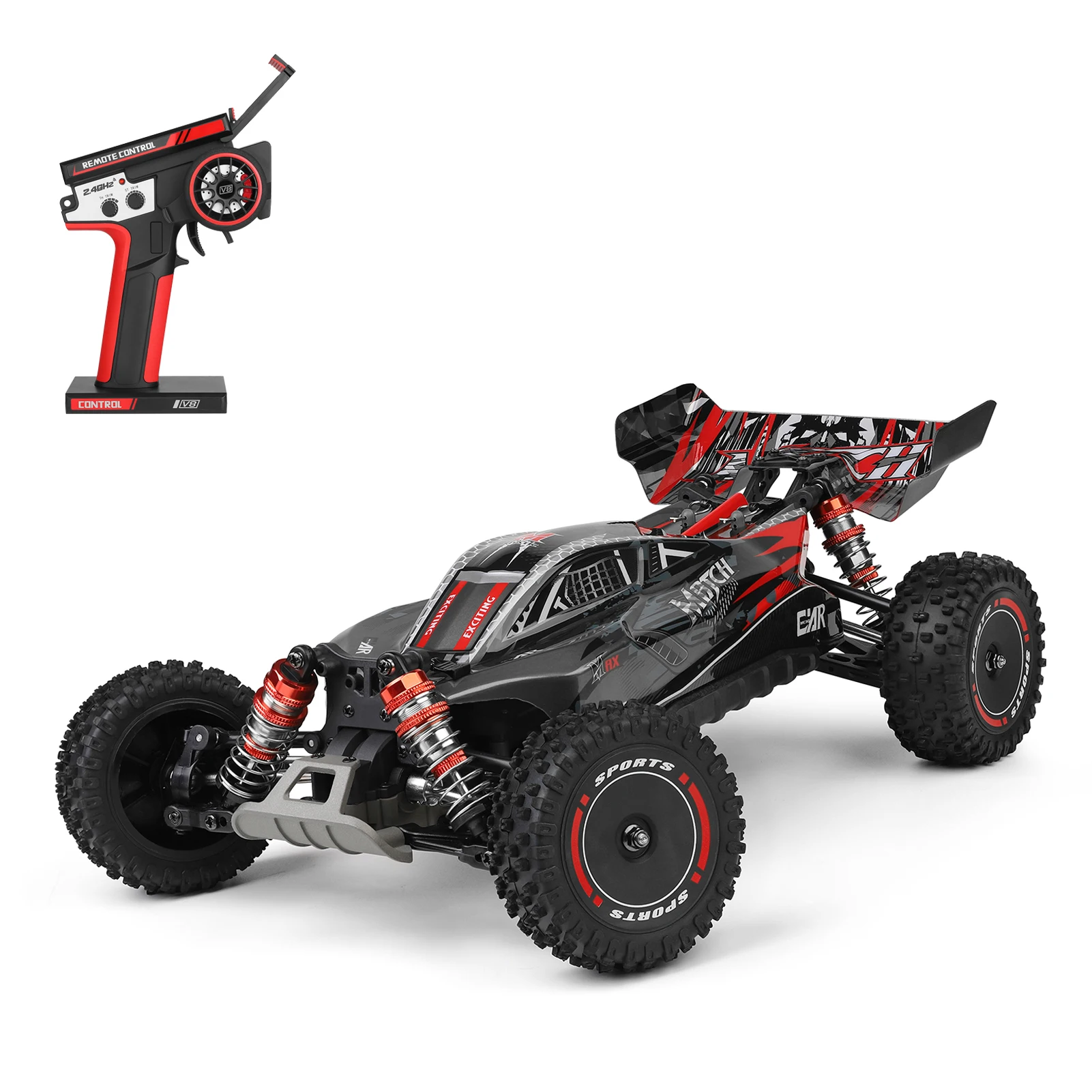 WLtoys 124010 Remote Control Car 1/12 2.4GHz 55KM/H High Speed Off Road Car 4WD Vehicle Gifts for Kids Adults