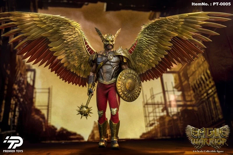 In Stock Premier Toys PT0005 1/6 Male Soldier Eagle Warrior Hawkman Black Adam With 68cm Wing Full Set 12