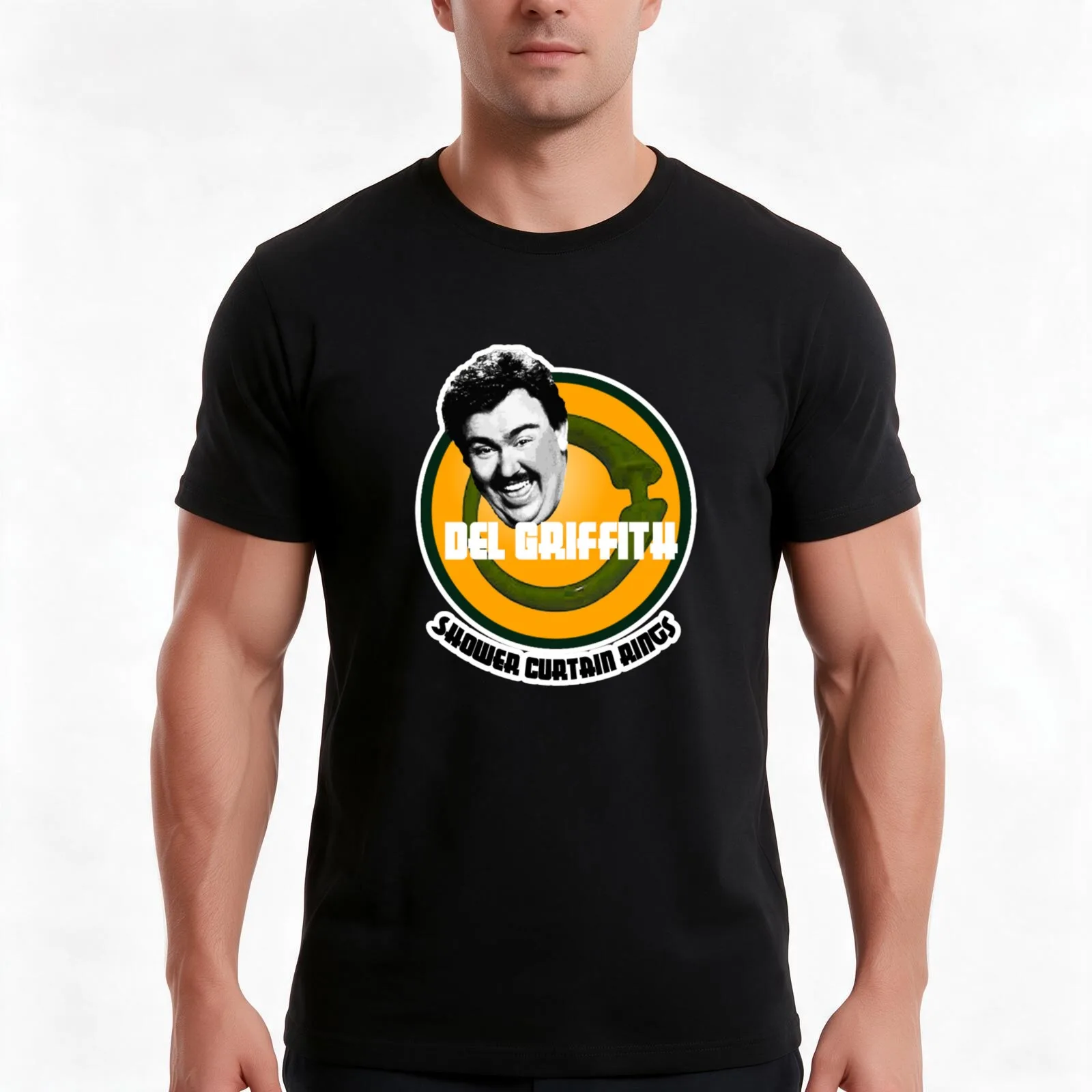 Del Griffith T-Shirt, Summer Casual Cotton Tee, Oversized Streetwear Tops, Vintage Graphic Print, Loose Fit Short Sleeve