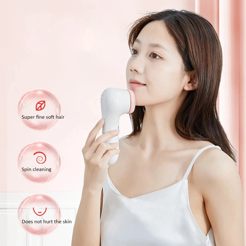 2026 New Multi functional Three in One Electric Massage Cleansing Machine with Brush and Silicone Brush for Deep Cleaning - view 5