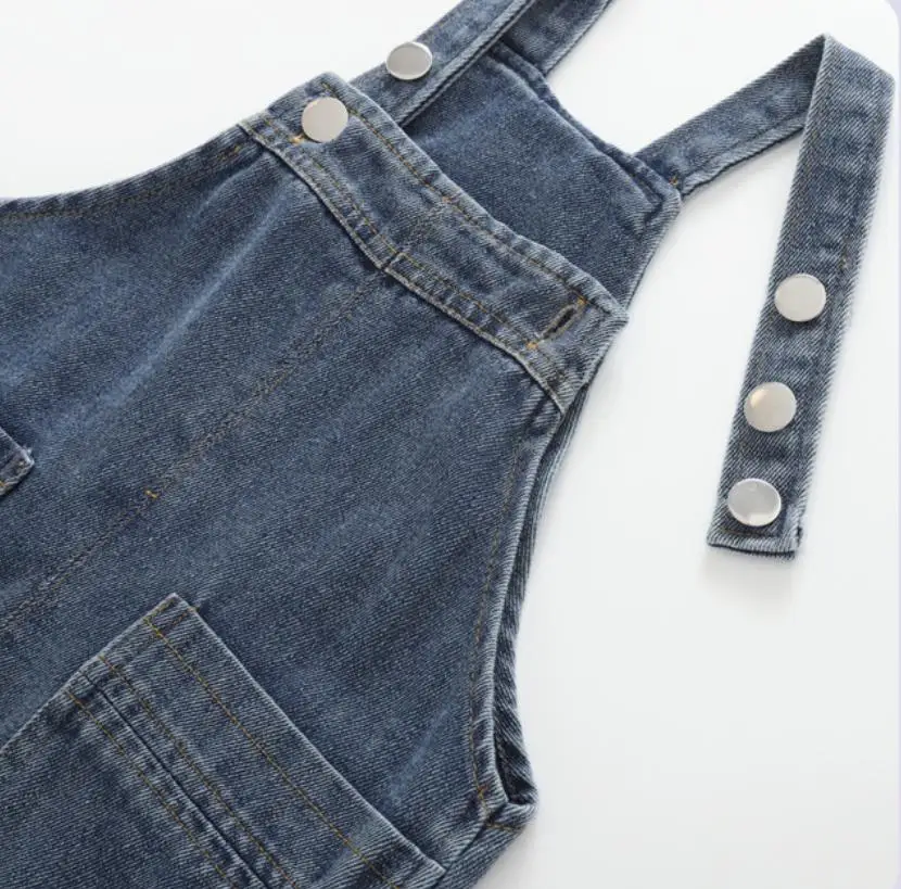 2026 Sommer Neue Koreanische Edition Mode Blaue Cowboy-Trägerhose für Jungen und Mädchen 0-4 Jahre – Detail 8