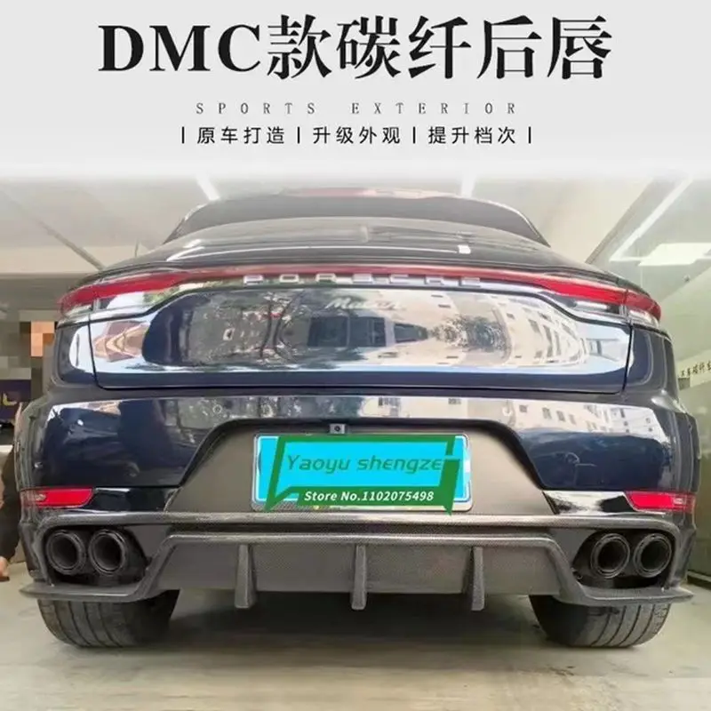 Newest Carbon Fiber Frp Rear Bumper Diffuser Lip for Porsche Macan Car Body Kit 2014-2020