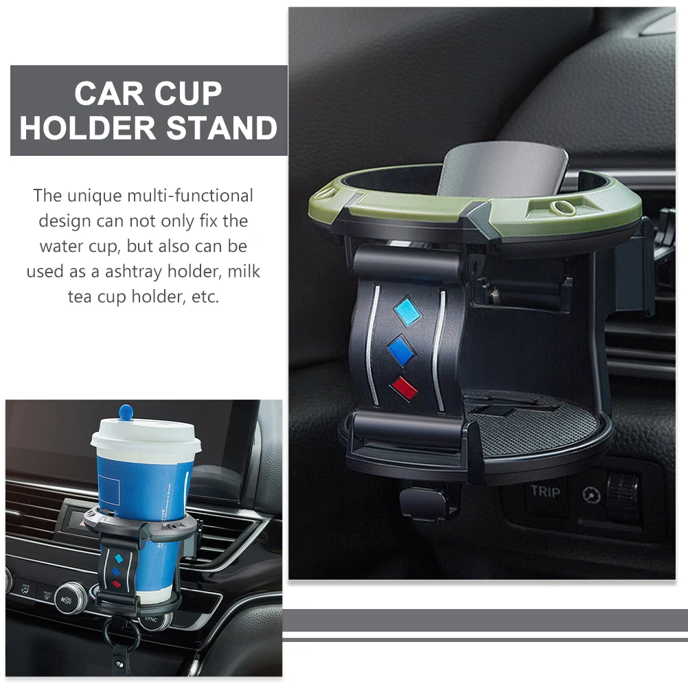 

Car Cup Holder Air Vent Mount for Bottle Mug Phone Universal ABS Drink Holder Stand with Hook Multi Function Vehicle Accessories