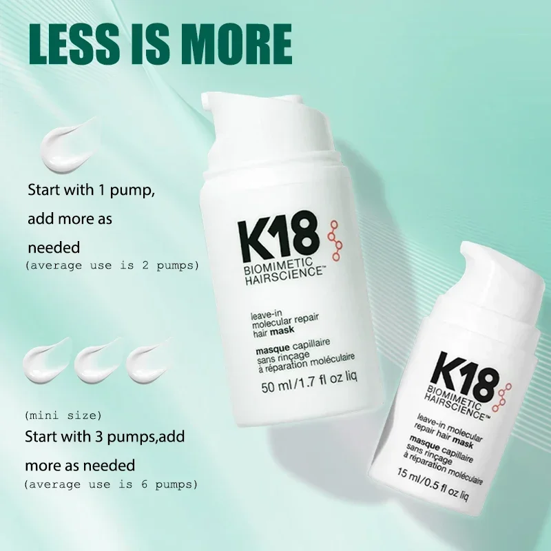 k18 No-rinse Conditioner Hair Mask for Women Quickly Repairs Damaged Split Ends in 4 Minutes To Improve Frizz Smooth and Smooth