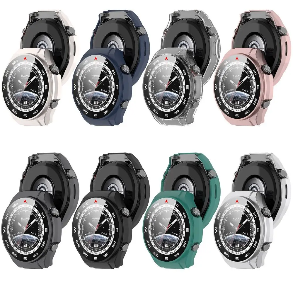 Acessórios capa escudo protetor de tela pc caso temperado + filme para huawei watch ultimate