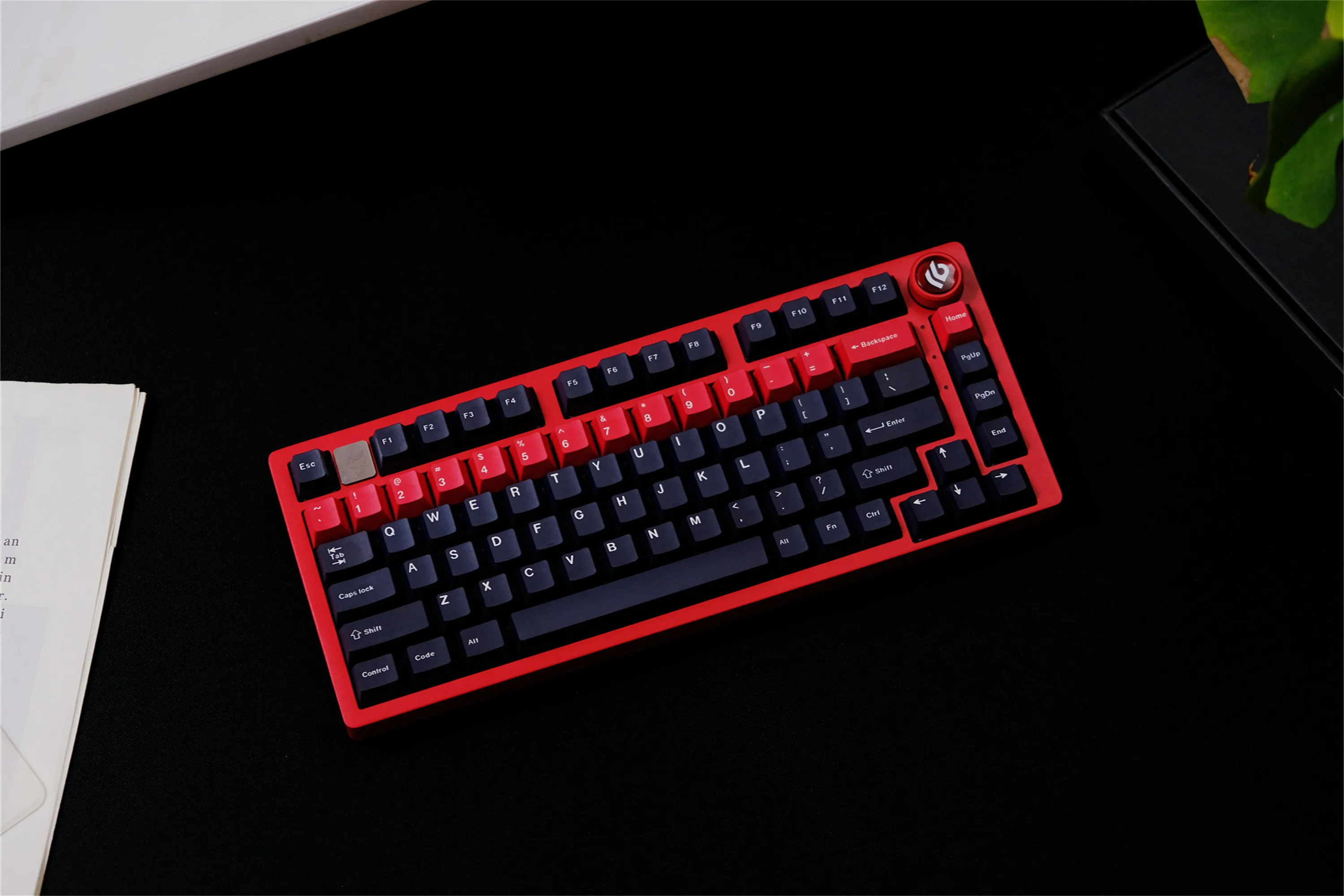 Red Alert Black Keycaps 130 Keys PBT Material Cherry Profile Keycap DYE-SUB For MX Switch Wooting Mechanical Keyboard Keycaps