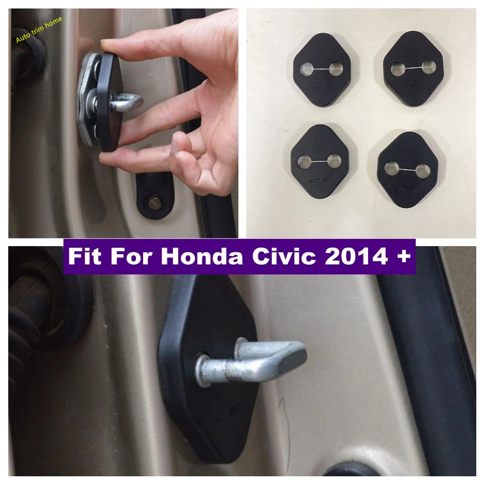 

Accessories Car Inner Door Lock Buckle Protection Cover Kit Fit For Honda Civic 2014 - 2020 Plastic