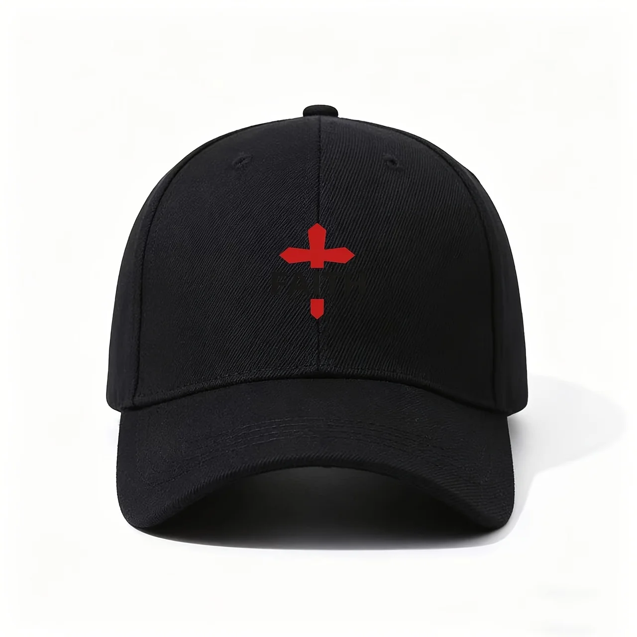 Baseball Cap, Red Arrow Cross Faith Letter Minimalist Cool Urban Fashion Inspirational Daily Wear Holiday Souvenir Versatile Cas