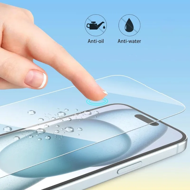 Película de vidrio transparente para iPhone 17 16 15 Pro Max, protector de pantalla para iPhone 11 12 13 14 15 Pro, vidrio templado para iPhone 13 Mini 16 Plus 4