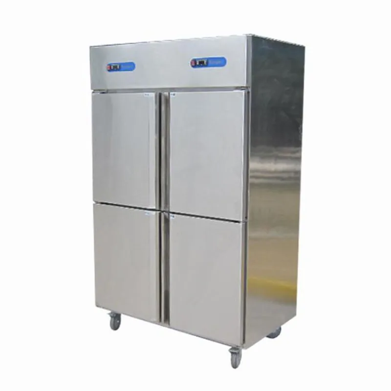 Freezer vertical air-cooled four-door double-temperature refrigerator, four-door freezer, bakery equipment fresh-keeping cabinet