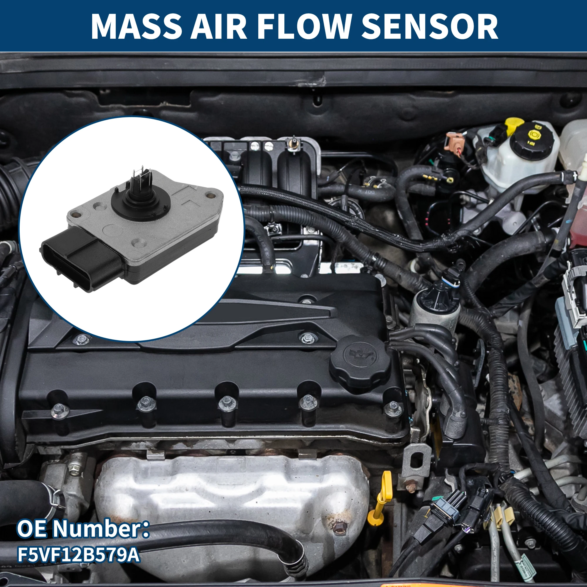 

Датчик массового расхода воздуха UXCELL No F5VF12B579A для Ford ‌ F150 ‌ 97-98 Пластик Металл