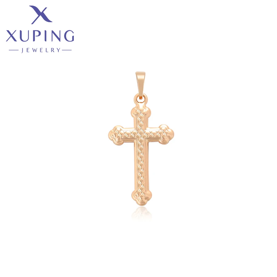 Xuping Jewelry New Arrival Charm Cross Pendant Necklace of Gold Color Women Exquisite Gift X000838853