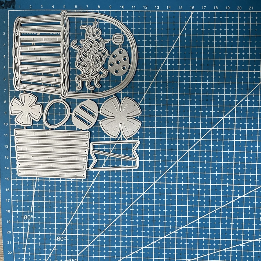 Lucky Goddess Metal Cutting Dies Easter Basket Diy Scrapbooking Photo Album Decorative Embossing Paper Card Crafts