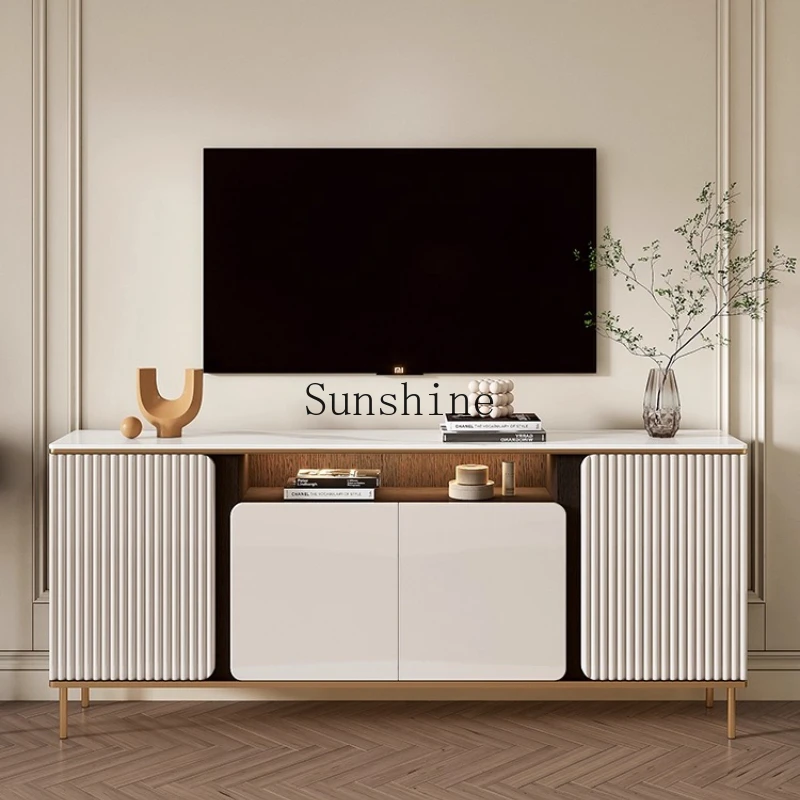 

Simple modern high-end TV cabinet light luxury French storage cabinet