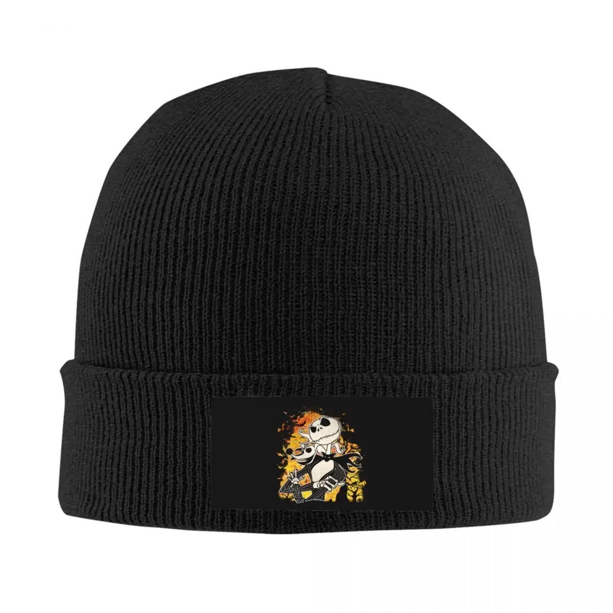 

Custom Jack Skellington Skullies Beanies Caps Cool Winter Warm Men Women Knit Hats Adult Unisex Living Skeleton Bonnet Hats