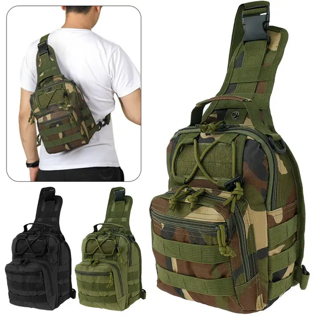 Męska torba na klatkę piersiową taktyczny plecak na ramię Crossbody piterek na zewnątrz wodoodporna torba sportowa wojskowa