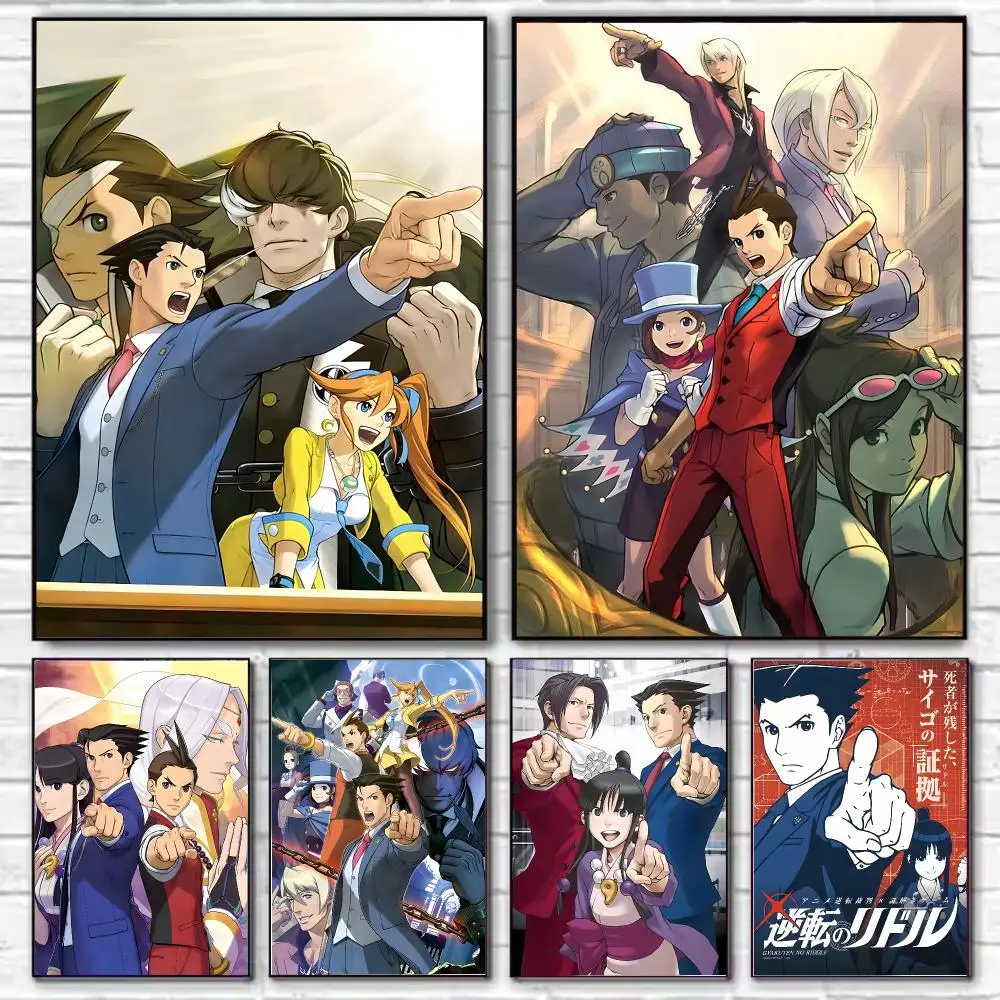 Game Ace Attorney Adventure Game Poster HD Decorative Wall Art for Living Room Bedroom Café Stylish Home Décor Gift