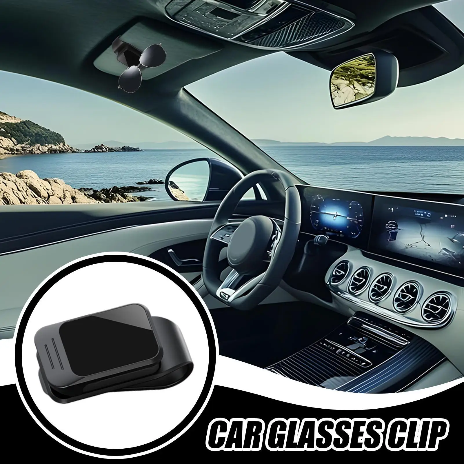 

Sunglasses Holder for Car Sun Glasses Eyeglass Hanger Ticket Card Organizer Interior Accessories for Vehicle Man Woman All