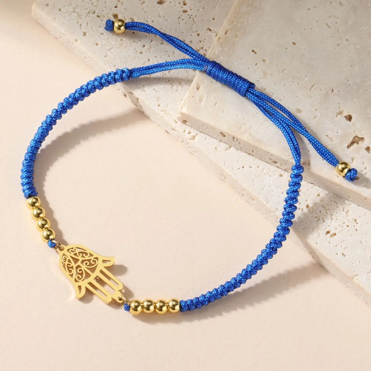 LIKGREAT Classic Hand of Fatima Adjustable Bracelets Lucky Amulet Hamsa Spiritual Jewelry Stainless Steel Men Women Wiccan Gift