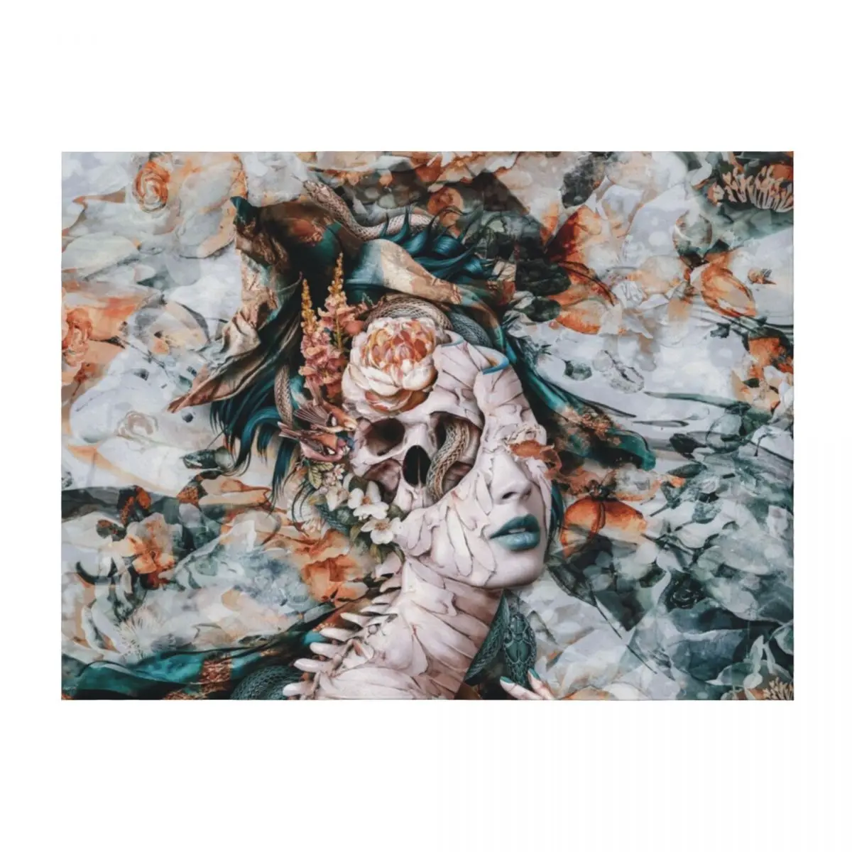 

Queen of Snakes II Throw Blanket Flannels Furry christmas decoration Blankets For Bed Blankets