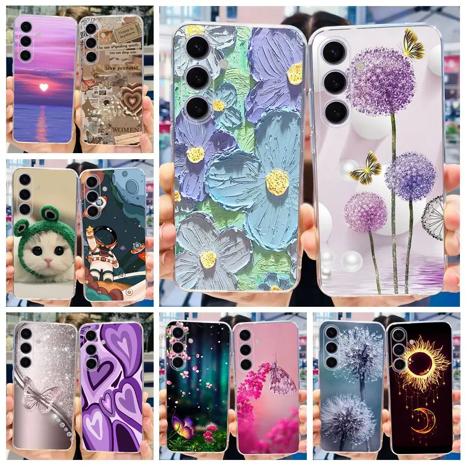 For Samsung Galaxy S24 FE Case SM-S721B 2024 New Fashion Painted Cover Soft Silicone Shell For Samsung S24 FE S24FE Fundas Coque