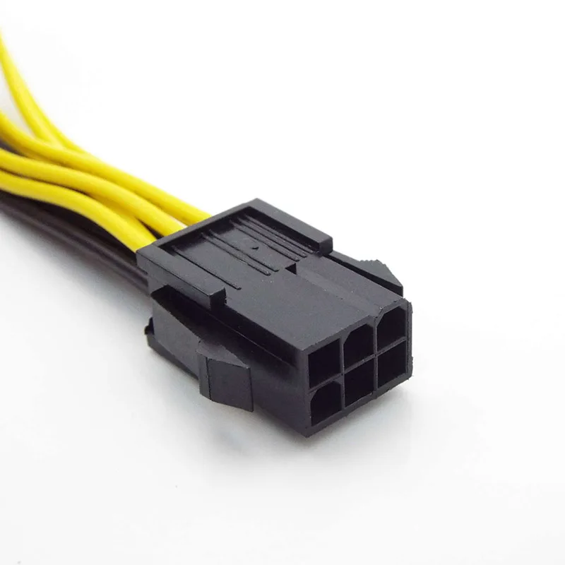 Cabo divisor de energia pci-e 6 pinos para duplo 6 + 2 pinos (6 pinos/8 pinos) placa gráfica pcie pci express 6 pinos para duplo 8 pinos cabo de alimentação c3