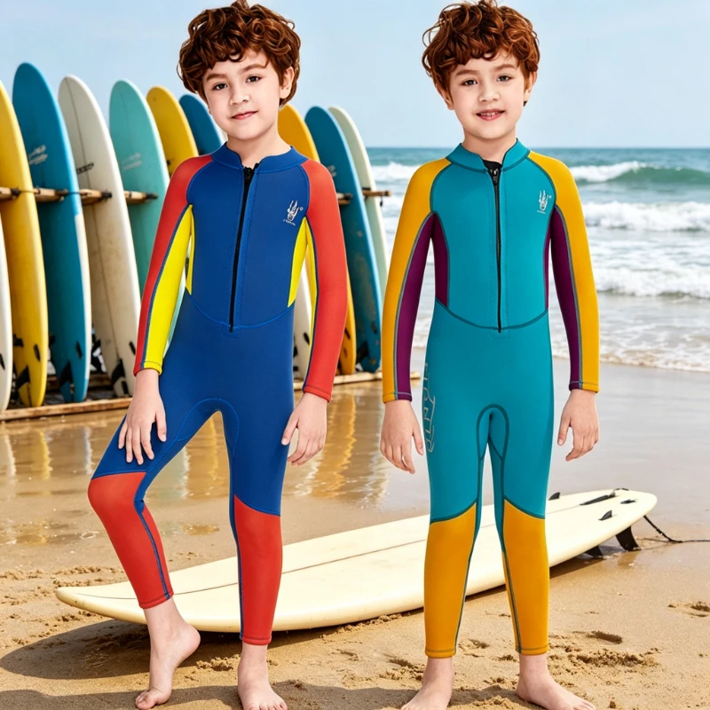 25mm-one-piece-thickened-wetsuit-for-big-kids-long-sleeve-thermal-snorkeling-swimwear-anti-scratch-high-elastic-durable-design