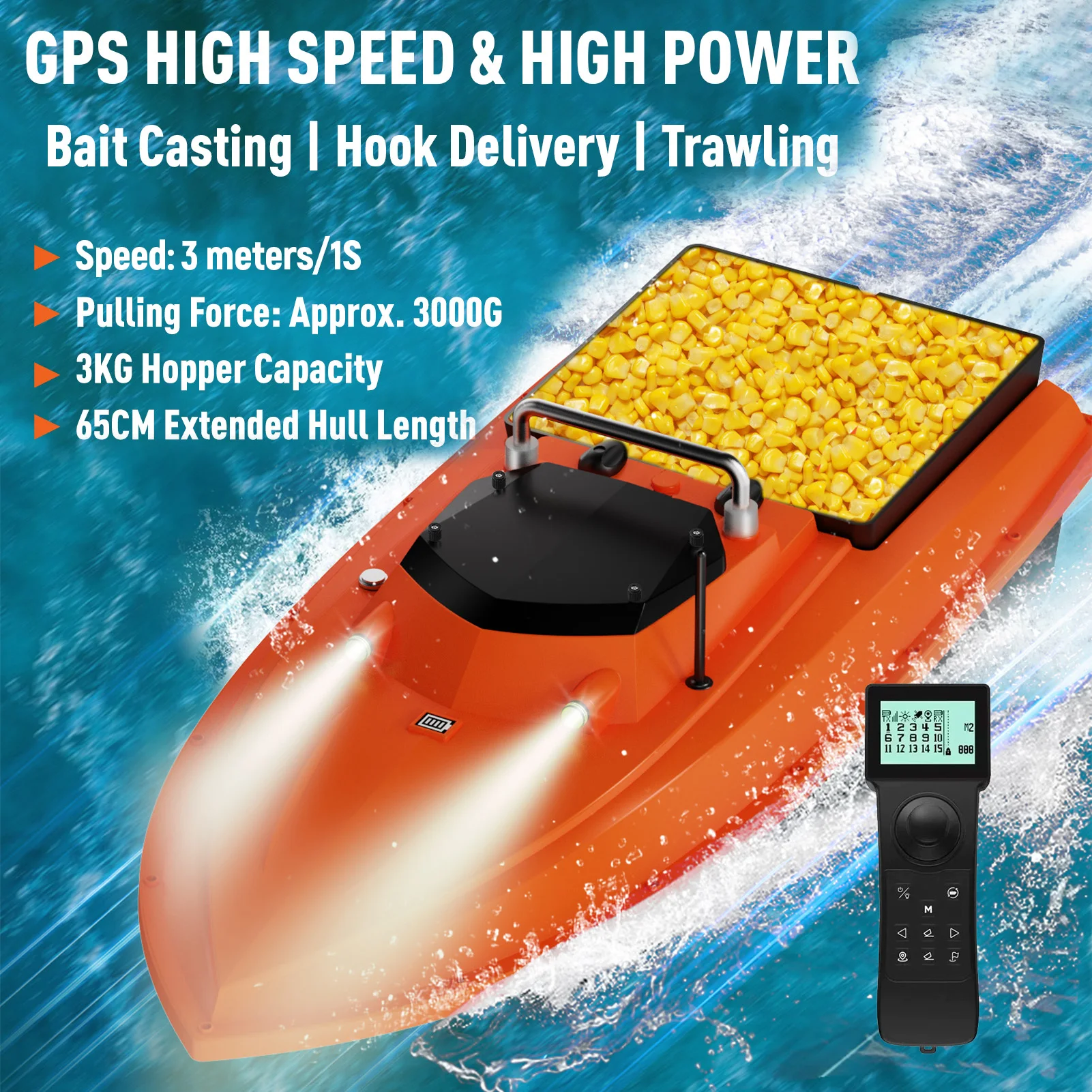 

Радиоуправляемый катер для прикормки с GPS, высокоскоростной, мощный, с двойной антенной и автоматической выгрузкой прикормки для рыбалки