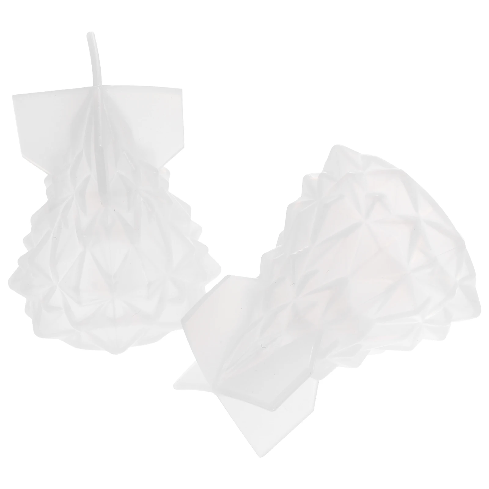 2pcs Silicone Christmas Tree Molds Diy Resin Non-Stick 3D Night Light Desktop Ornament Craft Xmas Lamp Mould Epoxy