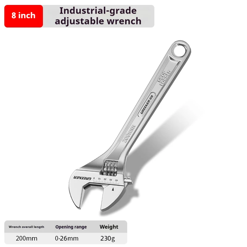 

Metric Auto Repair Tool Chrome Plated Multi Functional Adjustable Wrench Steel Manual Quick Adjustable Wrench Repair Tool