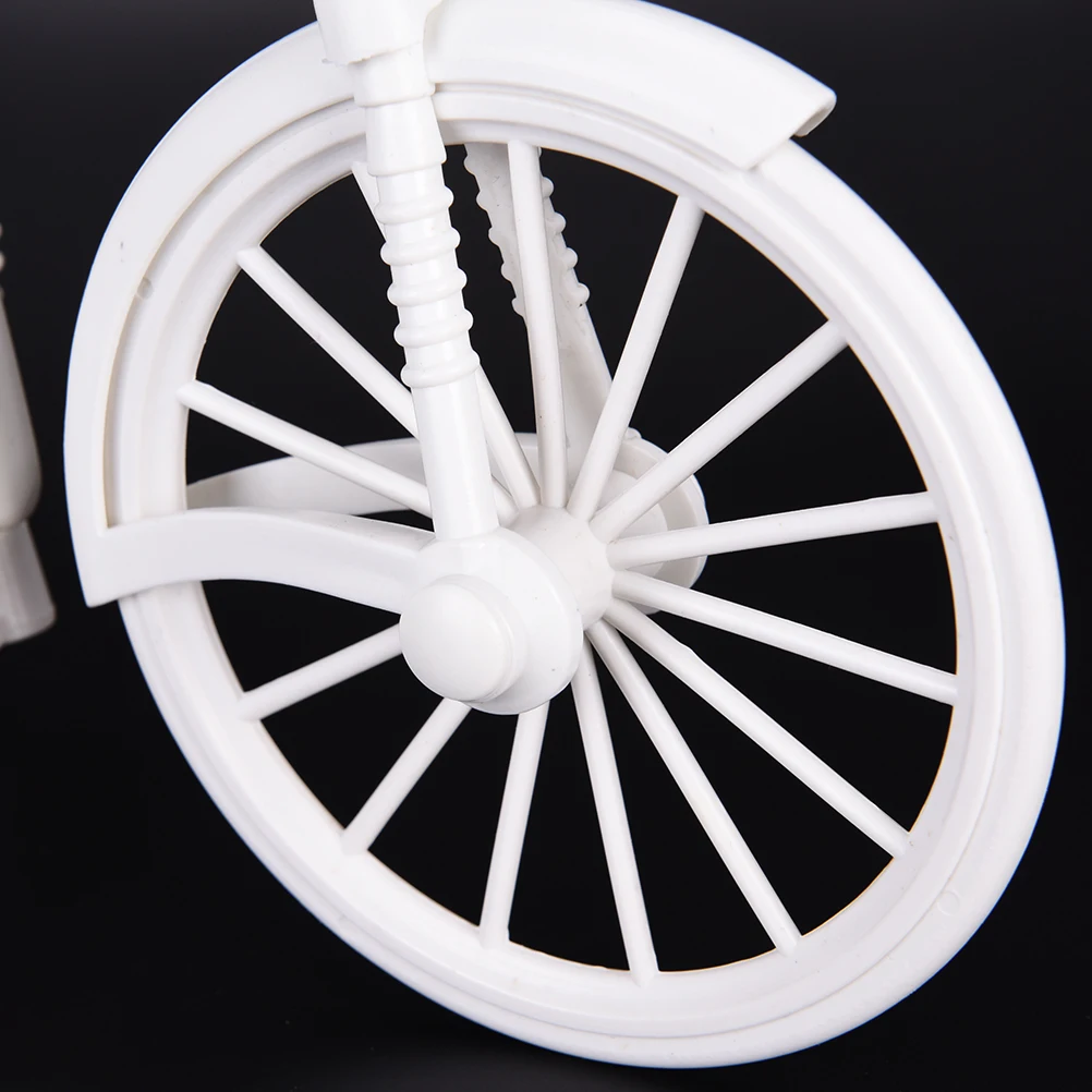 Cesta de plástico de gran tamaño para triciclo, contenedor de 26x16x12cm, diseño de bicicleta, flores, plantas, decoración de bodas para el hogar