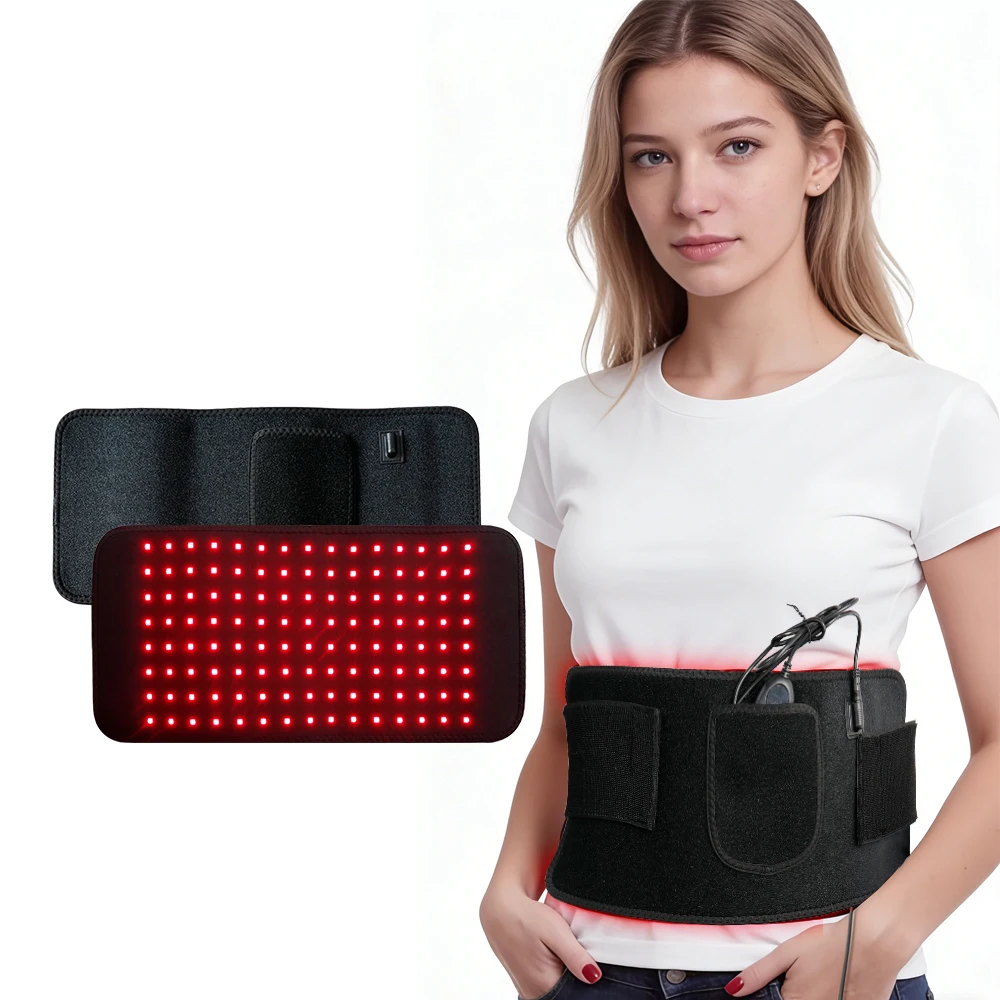 120 LEDs Red＆Infrared Light Therapy 850nm 660nm Waist Massage Pad Full Body Belt Back Burn Fat Wrap Slimming Machine Healthcare