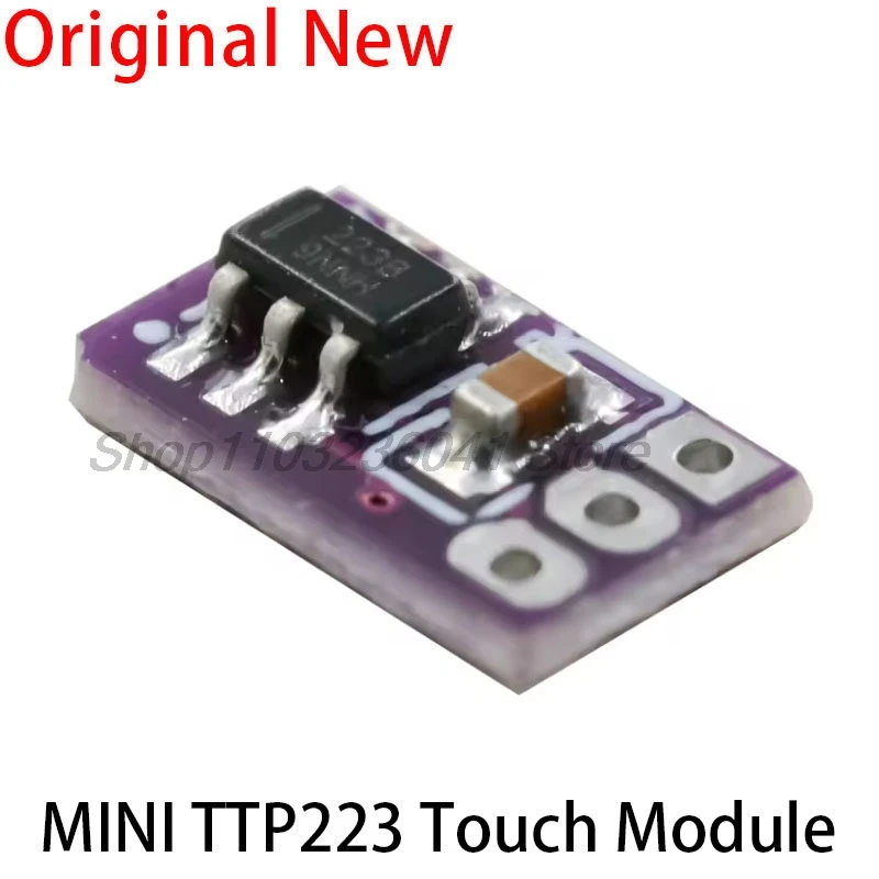 10 ชิ้น/ล็อตใหม่ TTP223 ปุ่มสัมผัสโมดูลตัวเก็บประจุประเภท Single Channel Self Locking Touch switch sensor