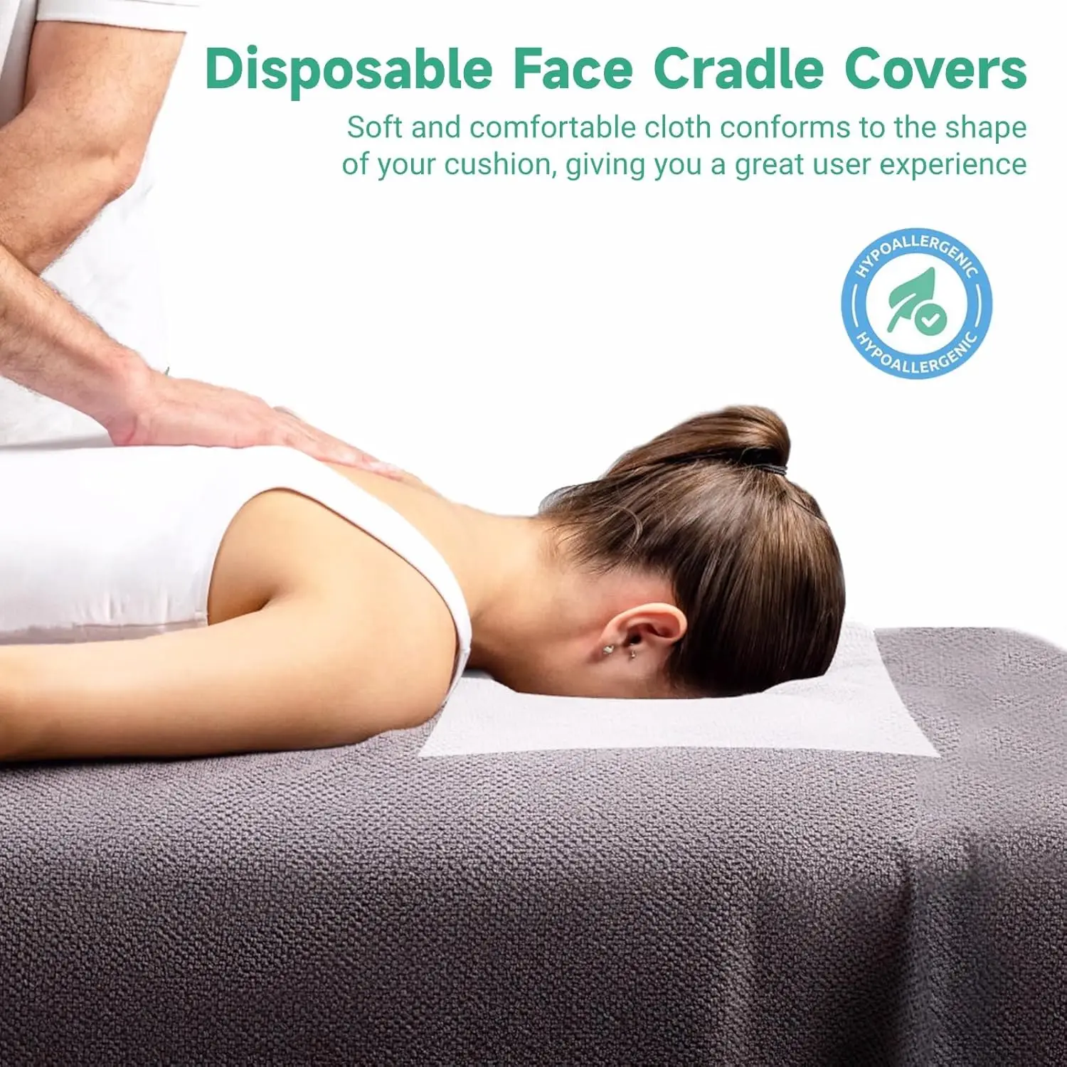 100pcs Spa Salon Disposable Massage Face Rest Cushion Covers Cradle Sheets Headrest Pillow Paper Massage Face Cradle Table Cover