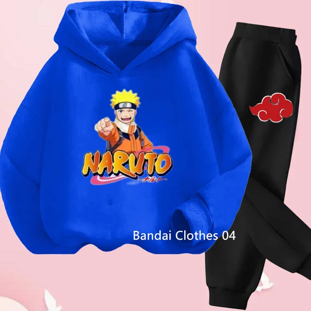 

2 to 12 Year Baby Clothes Hoodie Set Tops Boy Naruto Outerwear Sweatshirt for Children Girl 2024 Spring Clothing Mother Kids