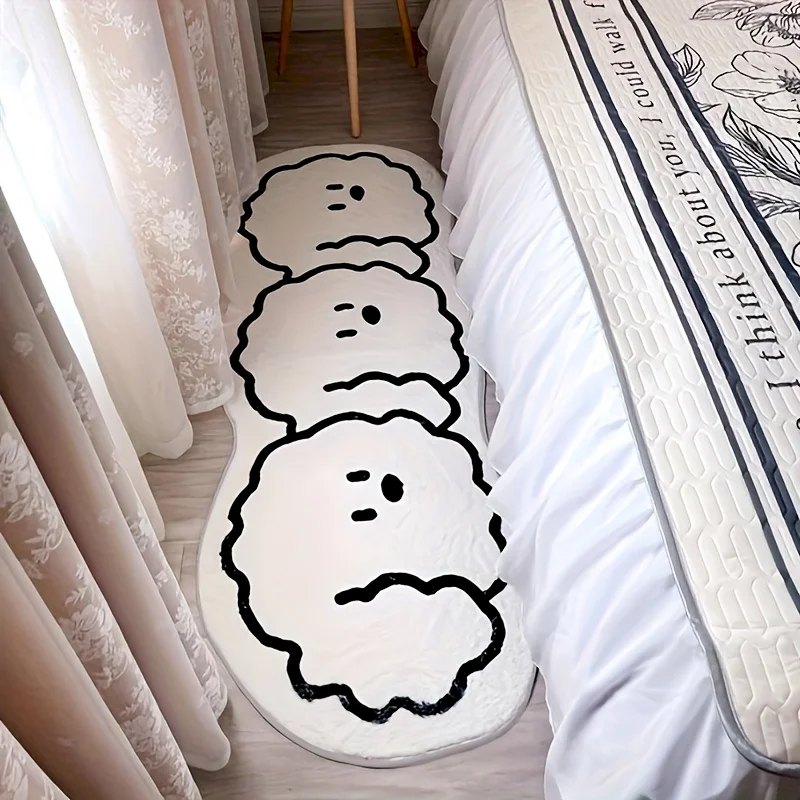 VIKAMA Oval Camping Animal Carpet Minimalist Animal Printed Carpet Entrance Anti slip Water absorbing Carpet Home Decoration