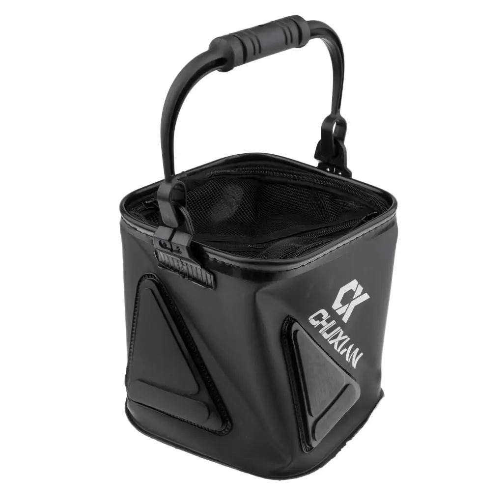 Folding Collapsible Bucket Outdoor Picnic EVA Fishing Bucket Water Pail Baits Case