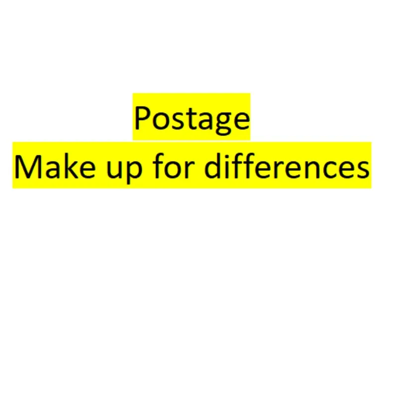 

postage Make up for differences