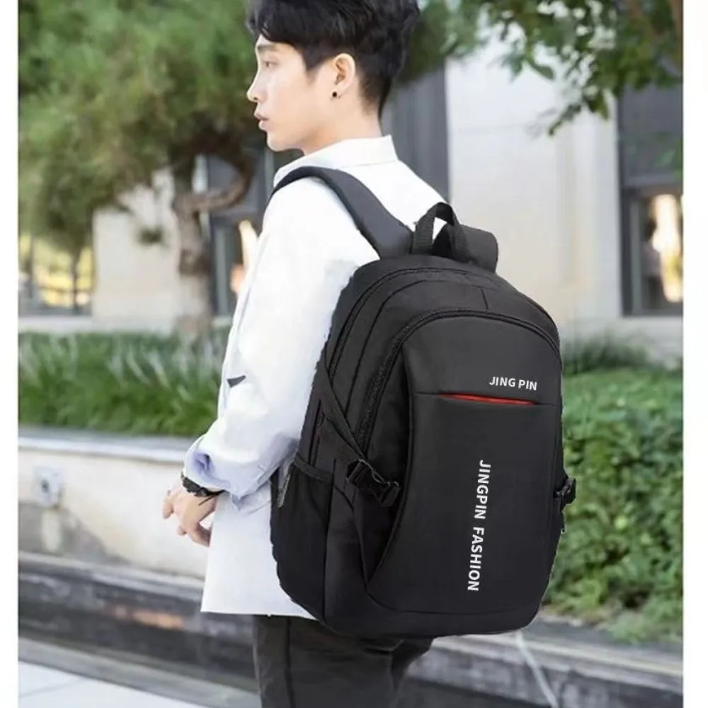 Korean Durable Laptop Rucksack Water‑repellent Multi‑zipper Men Briefcase Oxford Business Backpack For Student Work Daily