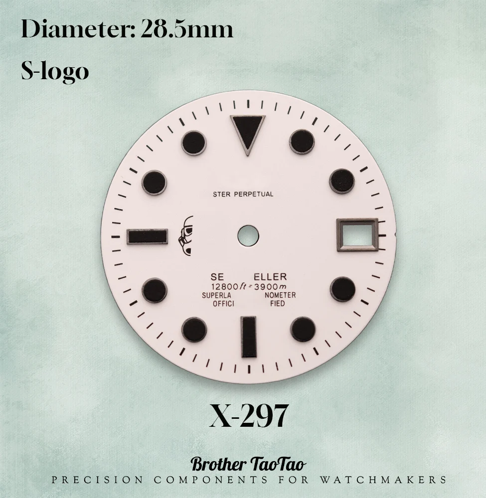 Men‘s Watch Modification Contrast Knight Dials 28.5mm for NH35/NH36 Movements | with S Logo - Watch Modification Accessories